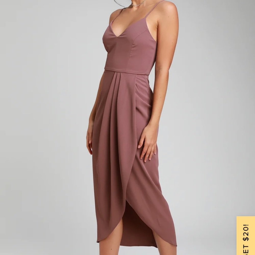 Reinette mauve purple midi dress